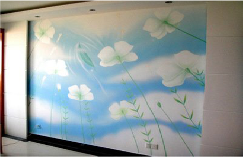 佛坪画墙绘怎么画好白云的蓬松感？