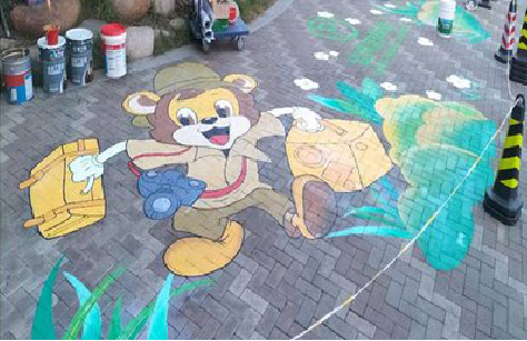 佛坪夏季画地面彩绘会遇到的问题