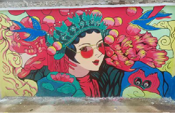 佛坪墙体彩绘-网红墙