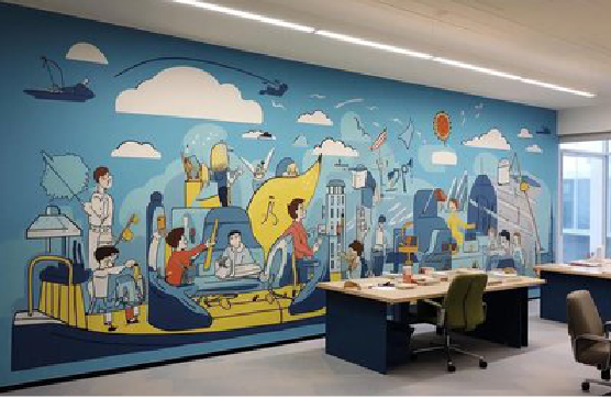 佛坪办公室墙绘的特点。