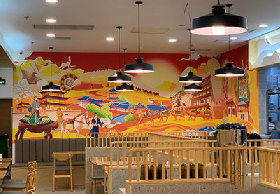 佛坪商业空间彩绘介绍。