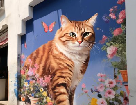 佛坪自己绘制有个性的手绘墙