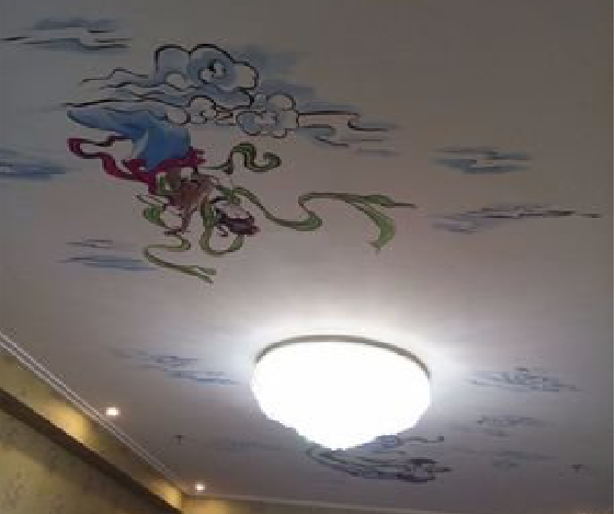 佛坪如何快速绘制天花板上的手绘墙？