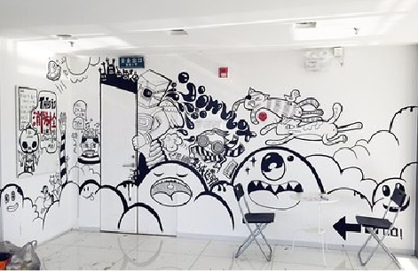 佛坪手绘墙并非传统涂鸦。